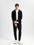 LC Waikiki Hooded Long Sleeve Men's Thick Zippered Sweatshirt